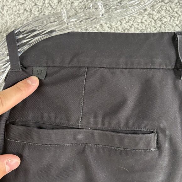 Lululemon Commision Pants Mens 30x30 Black Slim Fit Warpstreme Chino Khaki Pants - Picture 7 of 8